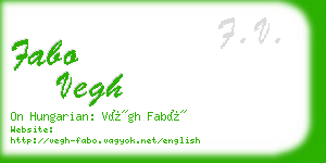 fabo vegh business card